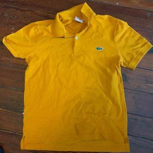 Lacoste Live Size 2 Orange Alligator Polo Shirt Slim Fit